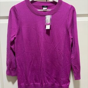 J. Crew Women's Purple Crew Neck Sweater